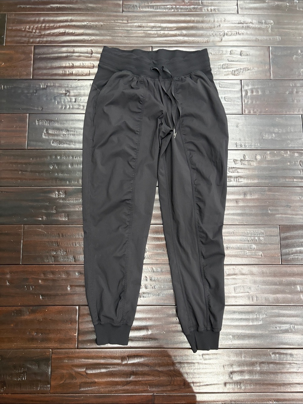 lululemon athletica Black Ribbed-Waist Jogger Pants